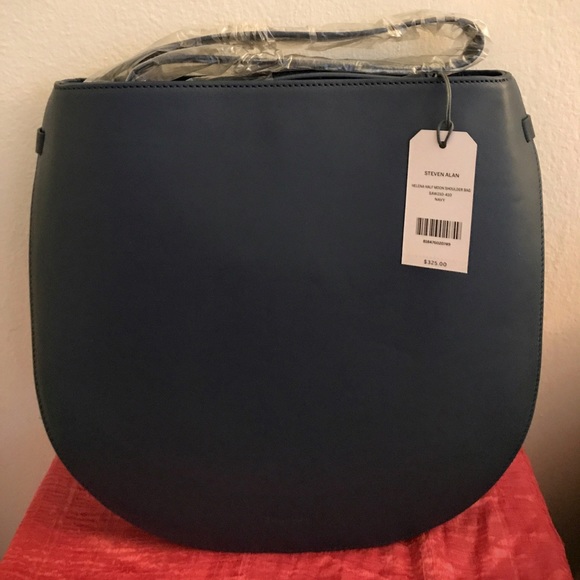 NWT Steven Alan Helena Half Moon Bag in Navy - Picture 2 of 2